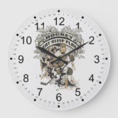 Eat, Slaap, Play Hockey Grote Klok (Voorkant)