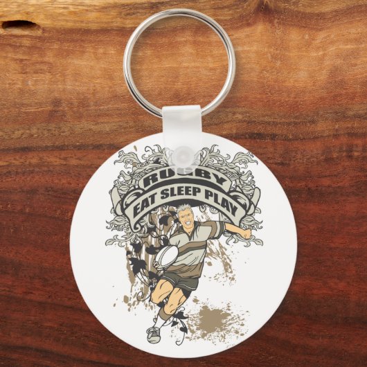 Eat, Slaap-Play Rugby Sleutelhanger (Voorkant)