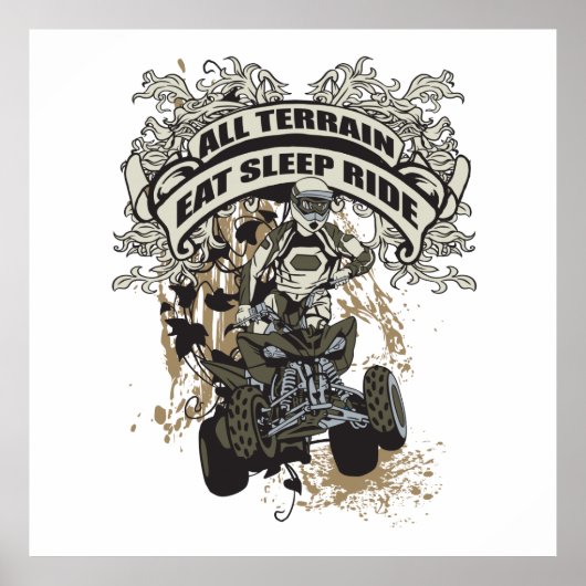 Eat, Slaap, Ride All Terrain Poster (Voorkant)