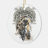 Eat, Slaap, Ride Biking Keramisch Ornament (Links)