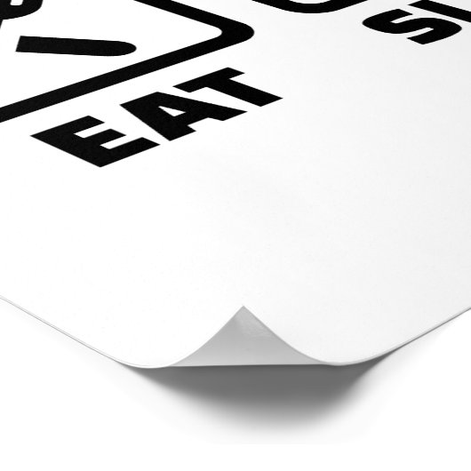 Eat slaap Rugby Poster (Hoek)