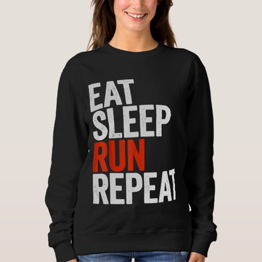 Eat Slaap Run Herhaal Runner Gift Shirt pRGlK (Voorkant)