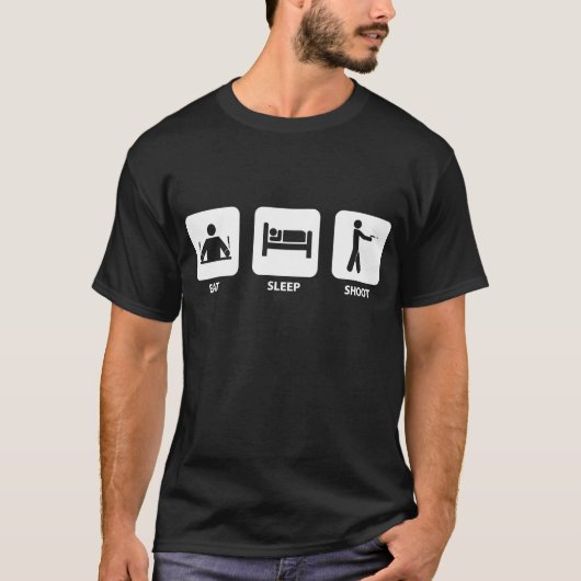 Eat, Slaap, Shoot T-shirt (Voorkant)
