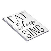 Eat, Slaap, Sing-notebook Notitieboek (Rechterzijde)