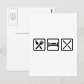 Eat slaap skiing briefkaart (Voorkant / Achterkant)