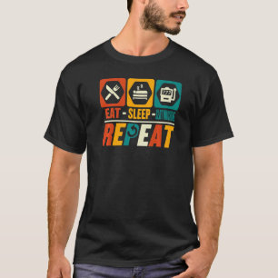 Eat Slaap Sleuf Machine Herhaal Casino Gok T-shirt