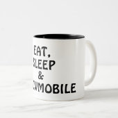 Eat, Slaap, Snowmobile Tweekleurige Koffiemok (Voorkant rechts)