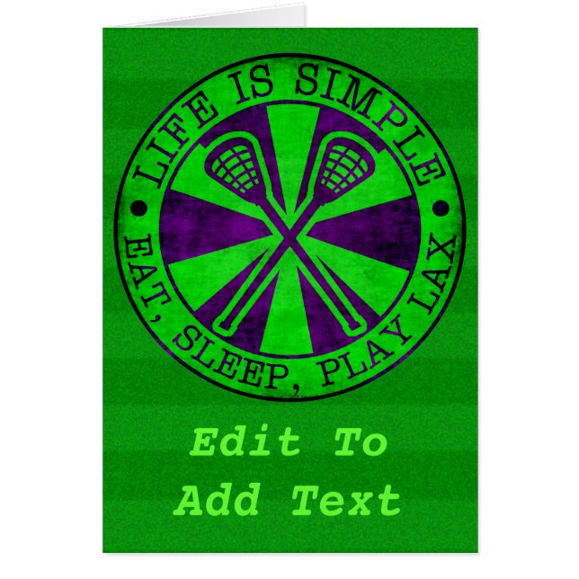 Eat, Slaap, Speel Lacrosse (Voorkant)
