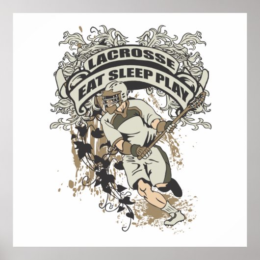 Eat, Slaap, Speel Lacrosse Poster (Voorkant)