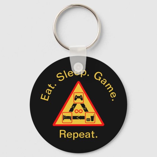 Eat, Slaap, Spel, Herhaal - Gamer Sleutelhanger (Voorkant)