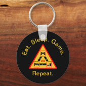 Eat, Slaap, Spel, Herhaal - Gamer Sleutelhanger (Voorkant)