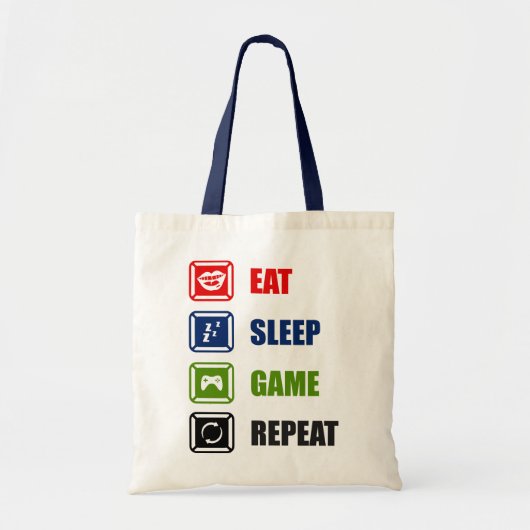 Eat, slaap, spel, herhalen tote bag (Voorkant)