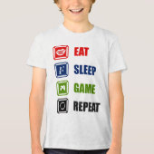 Eat, slaap, spel, herhalen Tri-Blend shirt (Voorkant)