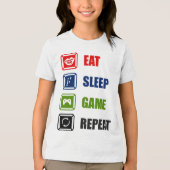 Eat, slaap, spel, herhalen Tri-Blend shirt (Voorkant)