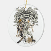 Eat, Slaap, Spel honkbal Keramisch Ornament (Links)