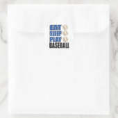 Eat, Slaap, Spel honkbal Ronde Sticker (Tas)
