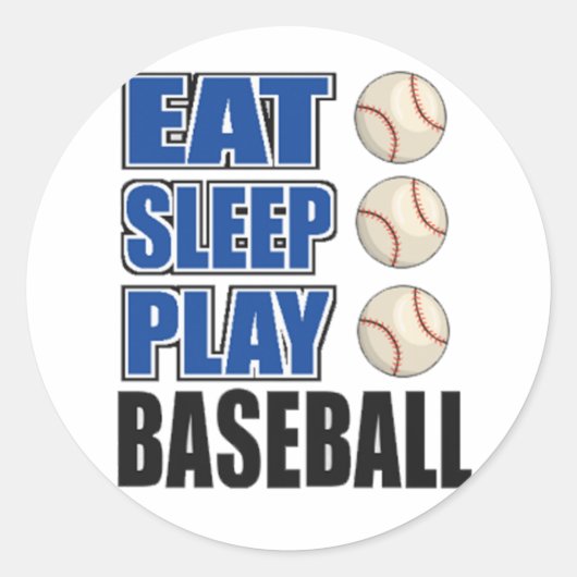 Eat, Slaap, Spel honkbal Ronde Sticker (Voorkant)