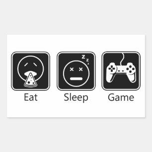 Eat, Slaap, Spel Rechthoekige Sticker