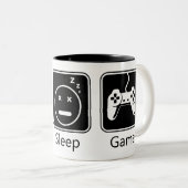 Eat, Slaap, Spel Tweekleurige Koffiemok (Voorkant rechts)