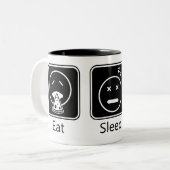 Eat, Slaap, Spel Tweekleurige Koffiemok (Voorkant links)