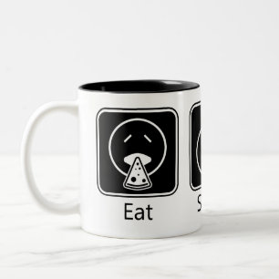 Eat, Slaap, Spel Tweekleurige Koffiemok