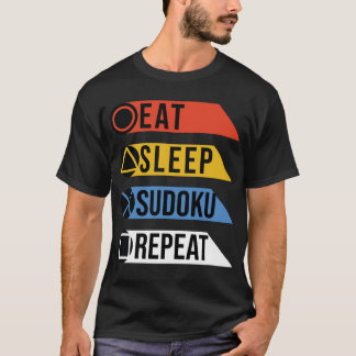 Eat slaap sudoku repeat t-shirt