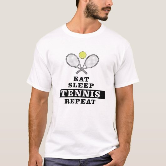Eat, Slaap, Tennis, Reapeet T-shirt (Voorkant)