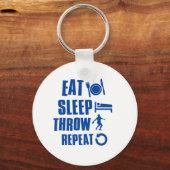Eat slaap Throw Sleutelhanger (Voorkant)