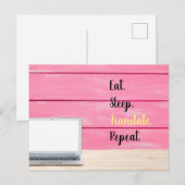 Eat, Slaap, Vertaal, Herhaal Briefkaart (Voorkant / Achterkant)