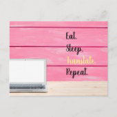 Eat, Slaap, Vertaal, Herhaal Briefkaart (Voorkant)