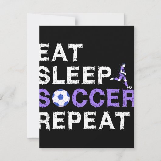 Eat + Slaap + voetbal + Herhalen Save The Date (Voorkant)