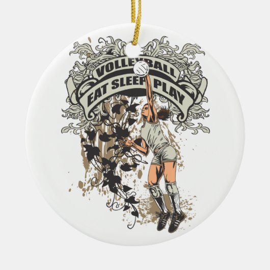 Eat, Slaap, Volleybal spelen Keramisch Ornament (Voorkant)
