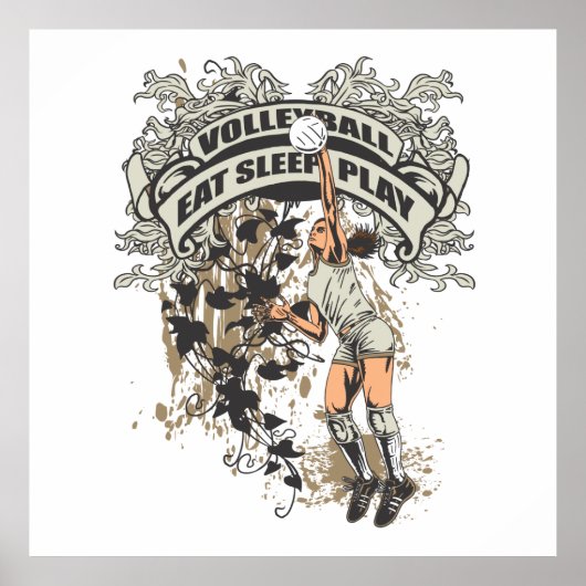 Eat, Slaap, Volleybal spelen Poster (Voorkant)