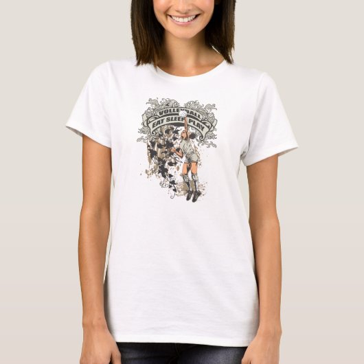 Eat, Slaap, Volleybal spelen T-shirt (Voorkant)