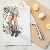 Eat, Slaap, Volleybal spelen Theedoek (Quarter Fold)