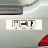 Eat, Slaap, Zeemacht Bumpersticker (Op auto)