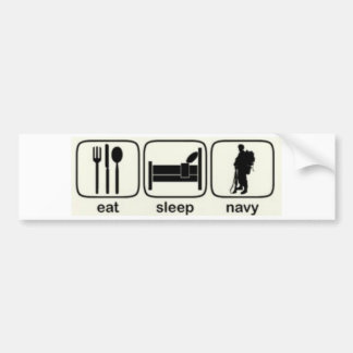 Eat, Slaap, Zeemacht Bumpersticker