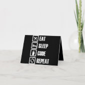 Eat Slaapcode Herhalingscoderingssoftware engineer Bedankkaart (Voorkant)