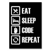 Eat Slaapcode Herhalingscoderingssoftware engineer Kaart (Voorkant)