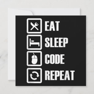 Eat Slaapcode Herhalingscoderingssoftware engineer Kaart
