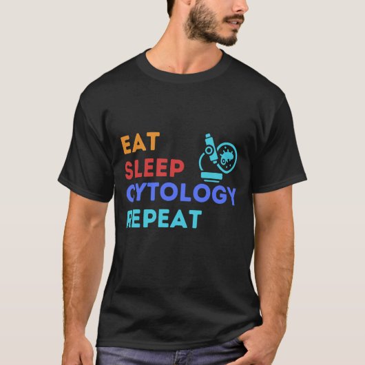 EAT SLAAPCYTOLOGIE HERHAALT - #lablife T-shirt (Voorkant)