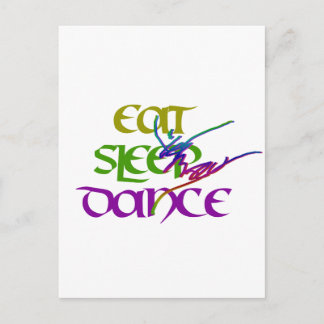 EAT SLAAPDANCE BRIEFKAART