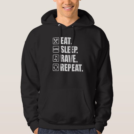 Eat slaapgolf hoodie (Voorkant)