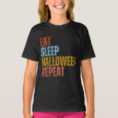 EAT SLAAPHALLOWEEN HERHAALD T-SHIRT (Voorkant)