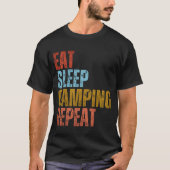 EAT SLAAPKAMPING HERHAAL T-Shirt (Voorkant)