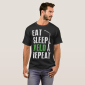 Eat Slaaplas Herhaal Lasser T-shirt Lassen Funny C (Voorkant volledig)