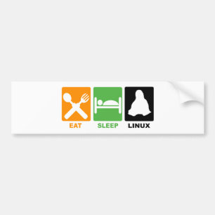 EAT SLAAPLINUX BUMPERSTICKER