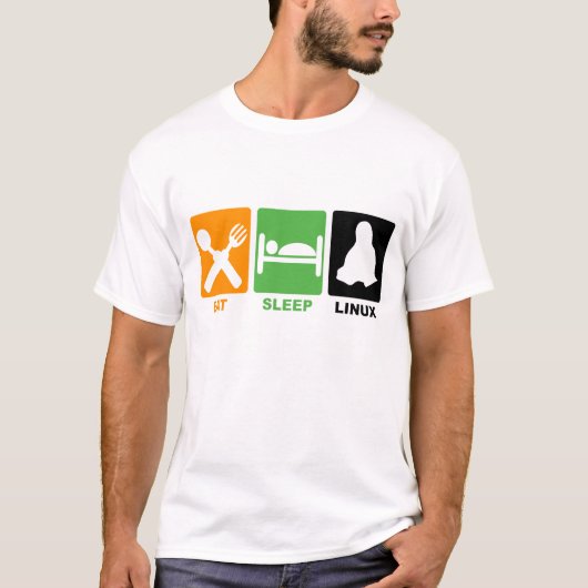 EAT SLAAPLINUX T-SHIRT (Voorkant)