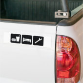 Eat slaapstand bumpersticker (Op Truck)
