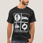EAT, SLAP, JETSKI EN HERHAAL T-SHIRT (Voorkant)